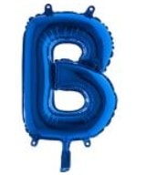 b harfi mavi folya balon 14 inc 38 cm