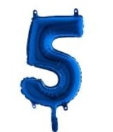 bes mavi rakam numara balon 14 inc folyo balon