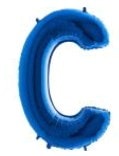 c harfi mavi folyo balon 40 inch 100cm