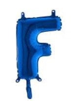f harfi mavi folya balon 14 inc 38 cm