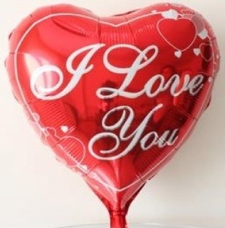 i love you kalp folyo balon 18 inc