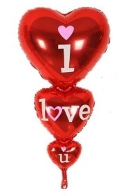 i love you kalp folyo balon