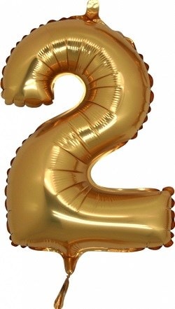 iki gold altin numara balon 14 inc folyo balon