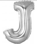 j harfi gumus folyo balon 40 inch 100cm