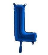 l harfi mavi folya balon 14 inc 38 cm