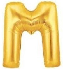 m harfi sari gold altin folyo balon 40 inch 100cm