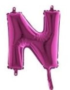 n harfi fusya ruby folya balon 14 inc 38 cm