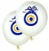 nazar boncugu beyaz balon