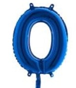 o harfi mavi folya balon 14 inc 38 cm