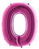 o harfi pembe fusya folyo balon 40 inch 100cm