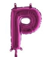 p harfi fusya ruby folya balon 14 inc 38 cm
