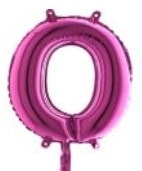 sifir fusya ruby rakam numara balon 14 inc folyo balon