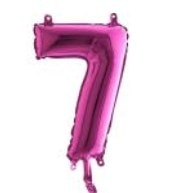 yedi fusya ruby rakam numara balon 14 inc folyo balon