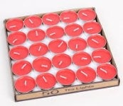 yuvarlak kirmizi tealight mum 50 adet