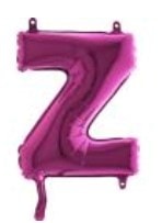 z harfi fusya ruby folya balon 14 inc 38 cm