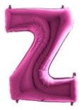 z harfi pembe fusya folyo balon 40 inch 100cm